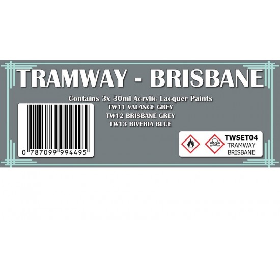 Acrylic Lacquer Paint Set - Brisbane Tramway (3x 30ml)