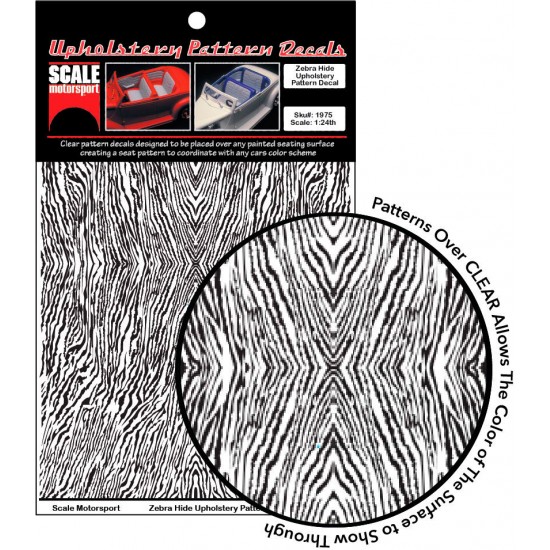 1/24 Zebra Upholstery Pattern Decals