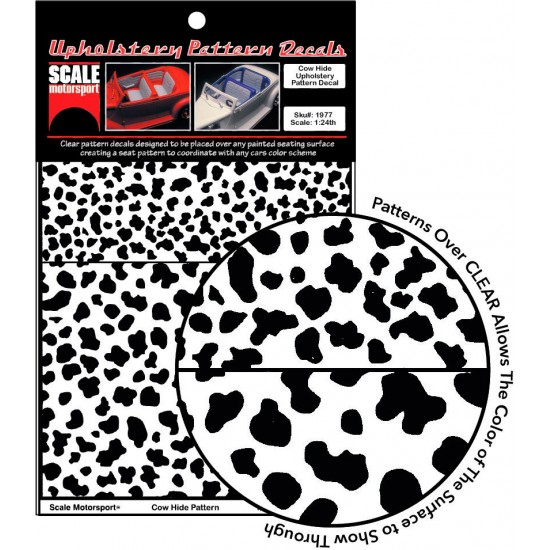 1/24 Cow Hide Upholstery Pattern Decals