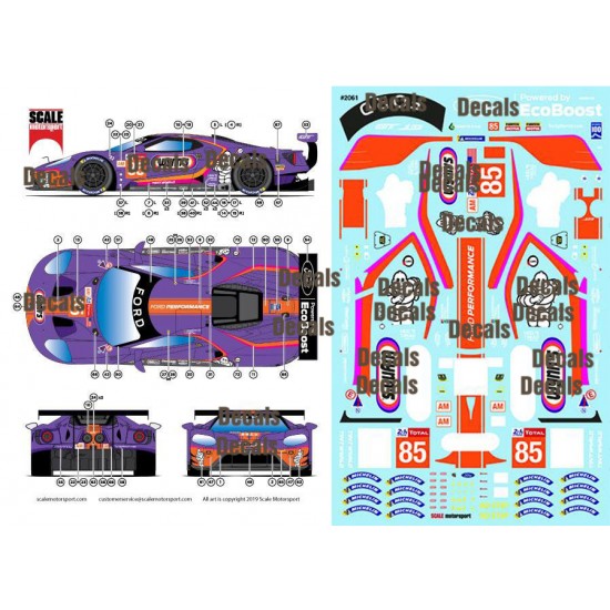 1/24 Ford GT Wynn's/Keating 2019 Le Mans Livery Decals for Revell kits #85-4418/07041