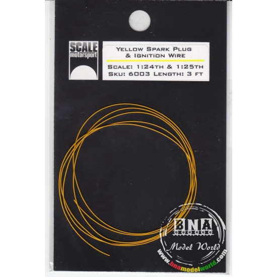 1/24th-1/25th Yellow Spark Plug Wire