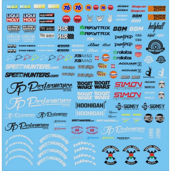 Decals for 1/24 Tuner (110x110mm)