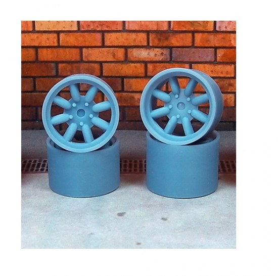 1/24 Porsche Minilite 15" Wheels Set without Tyre