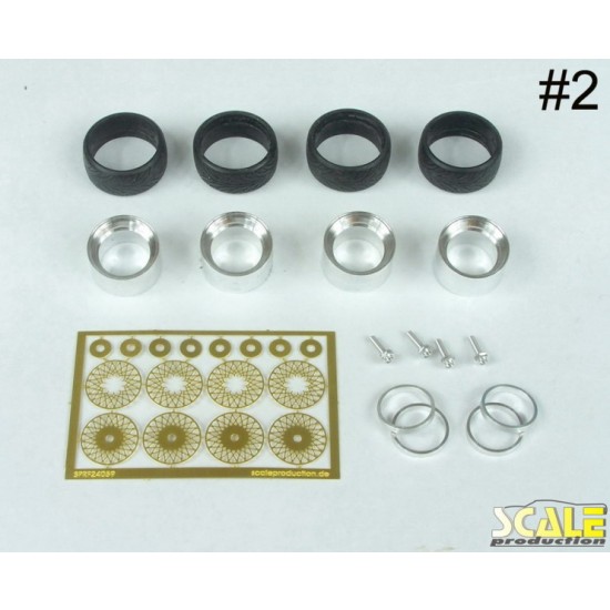 1/24 17" BBS E56 Wheels Set (with spacer wheel rings)