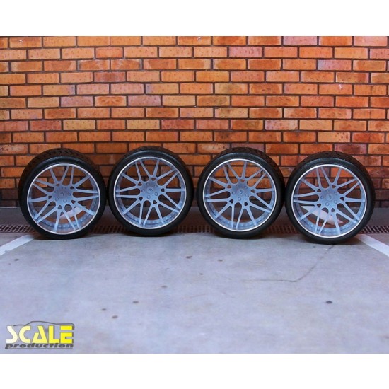 1/24 1/25 21" Forgiato Maglia Wheels w/Low Profile Tyres