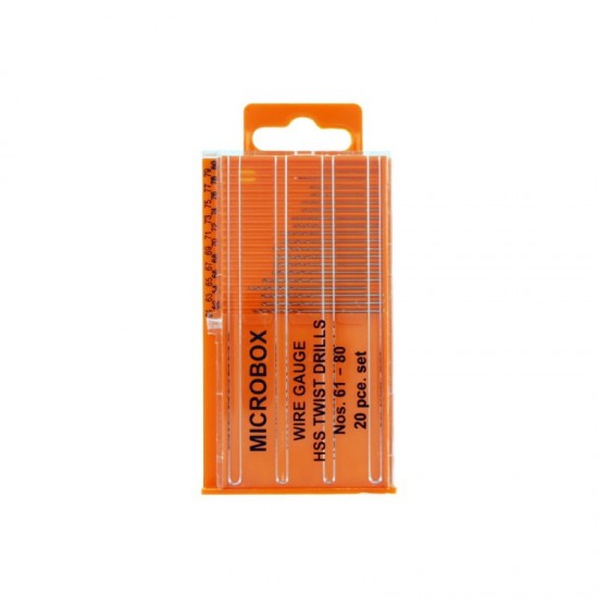 20 pieces Microbox Drill Set (No.61 - 80)