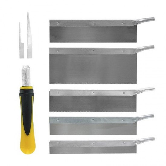 Saw Set: #5 Handle and 7 Saw Blades (8pcs)