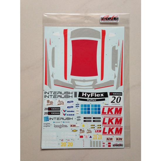 1/24 Chevrolet Cruze WTCC 2012 Macau GP #20 Decal