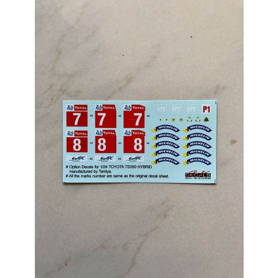 1/24 TOYOTA TS050 Le Mans 24H 18 Option Decal