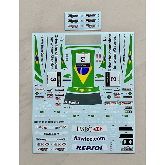 1/24 BMW 320si E90 WTCC 2008 BMW Team Germany #3 Decal
