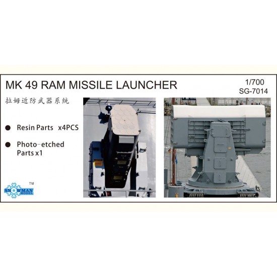 1/700 MK 49 Ram Missile Launcher (4pcs)