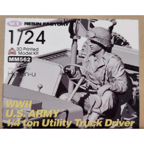 1/24 WWII US Army 1/4 ton Utility Truck Driver (3D printed kit)