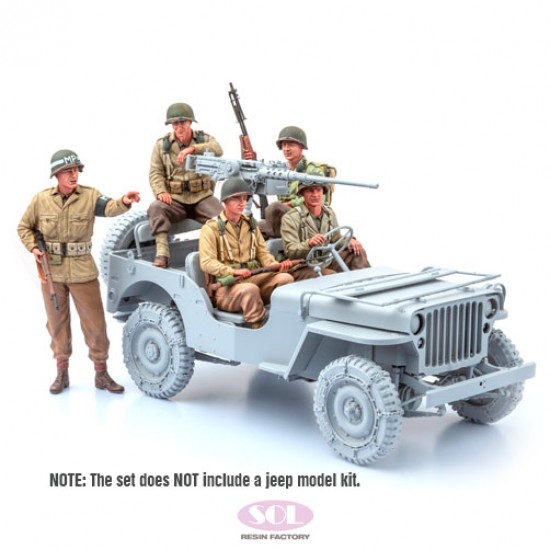 1/16 WWII US Army Infantry and Military Police in 1/4 ton Truck