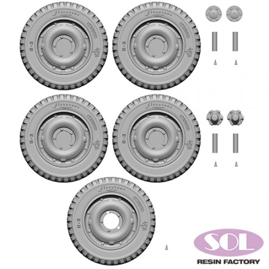 1/16 WWII 1/4 ton Utility Truck Combat Wheels for Takom kits