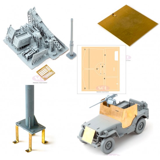 Sol Models 1/16 WWII US Army 1/4 ton Armoured Truck Conversion Kits SOL Resin ...