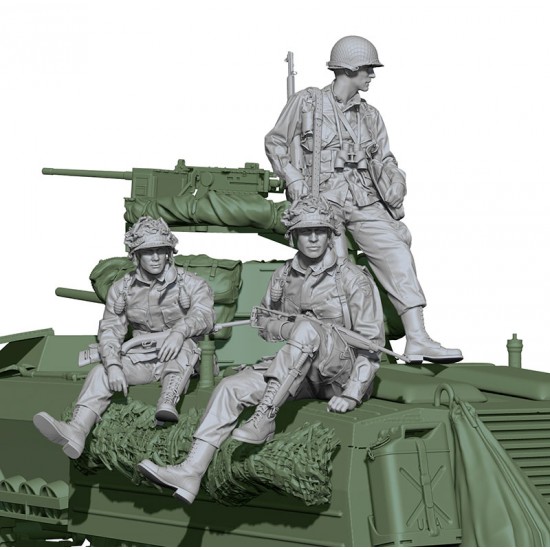 Sol Models 1/16 WWII US Army Airborne Set (3 figures) SOL Resin Factory MM722
