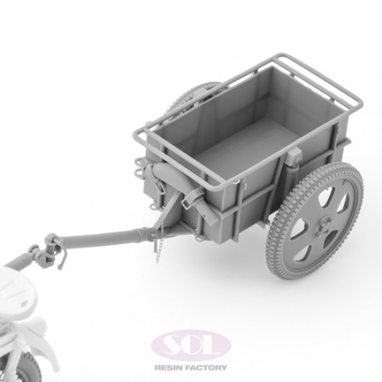 Sol Models 1/16 WWII German Infantry Trailer Vehicles SOL Resin Factory MM742