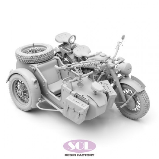 1/16 WWII German KS750 with Sidecar