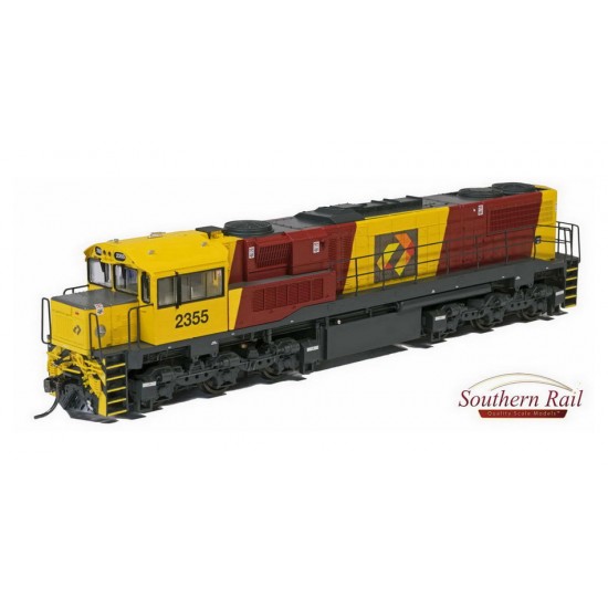 HO Scale 16.5mm Diesel Loco QR Broncos Aurizon Logo S2 Vertical Grill 2355 w/Sound