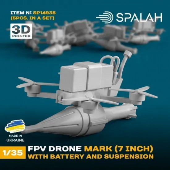 1/35 FPV Drone Mark (7inch) with Battery and Suspension (5pcs)