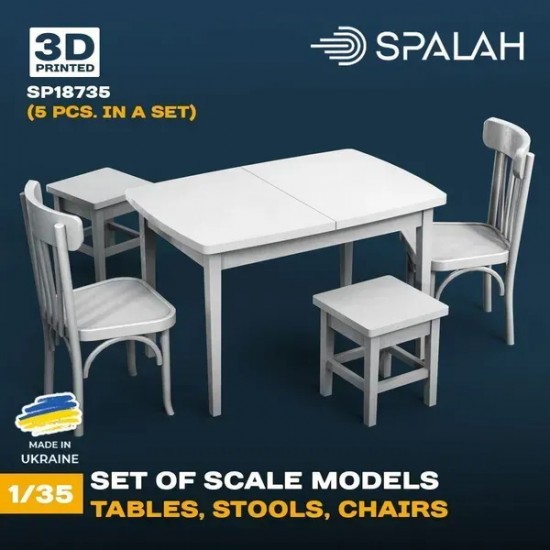 1/35 Table with Stools and Chairs (5pcs)