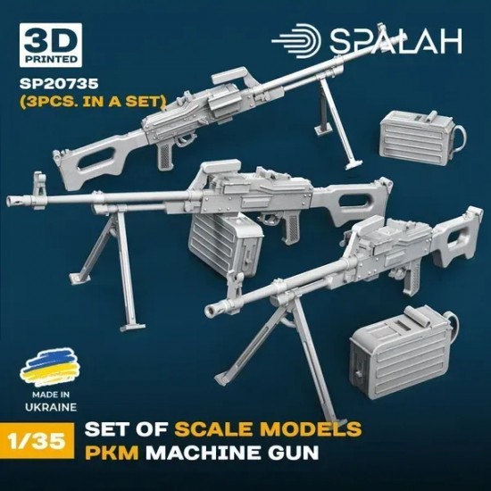 1/35 PKM Machine Gun (3pcs)