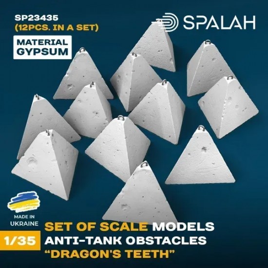 1/35 Anti-tank Obstacles Dragon's Teeth (12pcs)