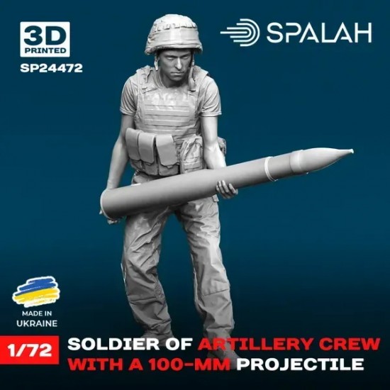 1/72 Soldier of Artillery Crew with a 100-mm Projectile 