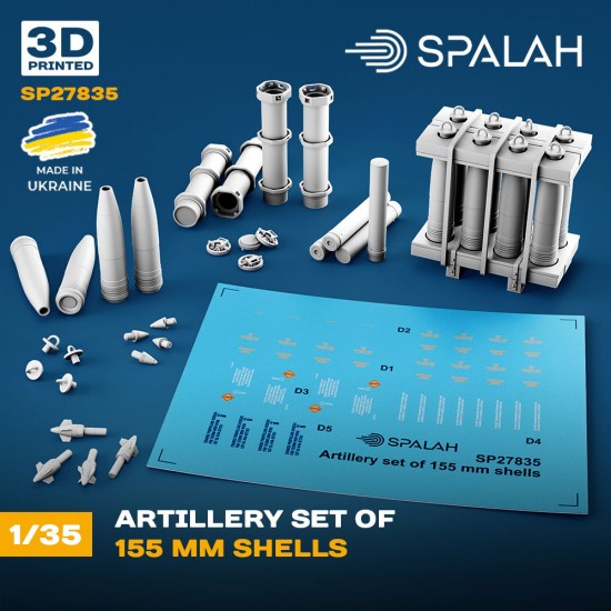 1/35 Artillery set of 155mm Shells SPALAH 27835