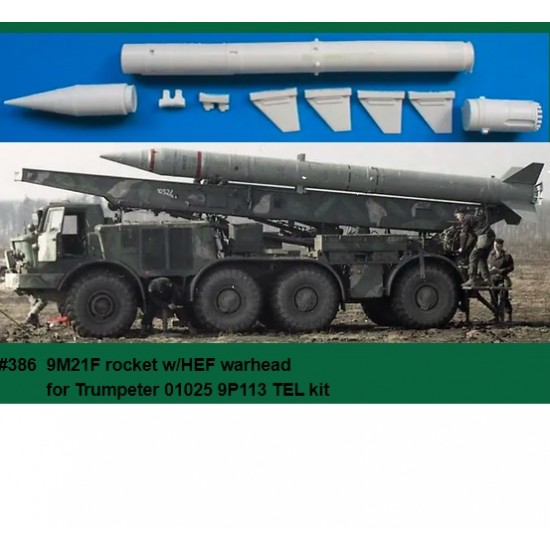 1/35 9M21F Rocket w/HEF Warhead for Trumpeter #01025 9P113 TEL kit