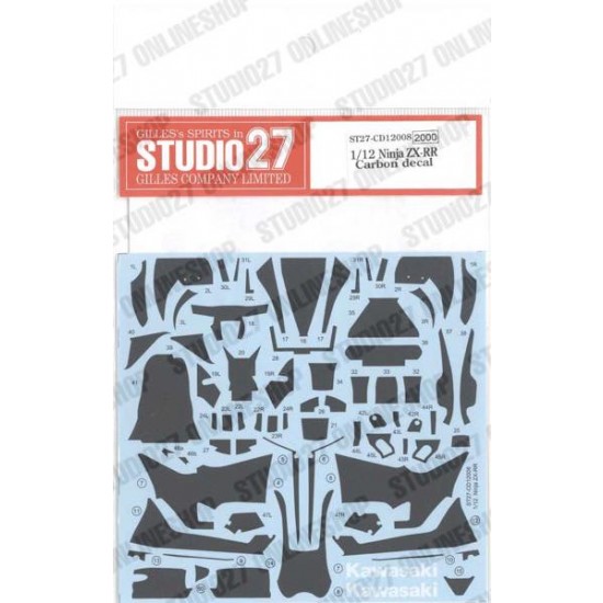 1/12 Ninja ZX-RR Carbon Decal for Tamiya kit Studio27 CD12008