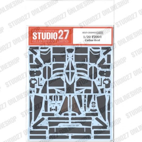 1/20 F2001 Carbon Decal for Tamiya kits