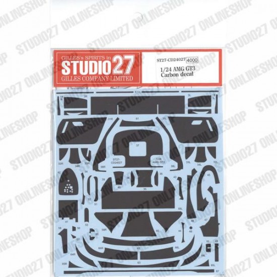 1/24 AMG GT3 Carbon Decal for Tamiya kits