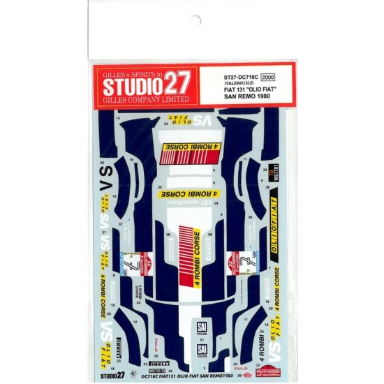 1/24 Fiat 131 Olio Fiat SanRemo 1980 Decals