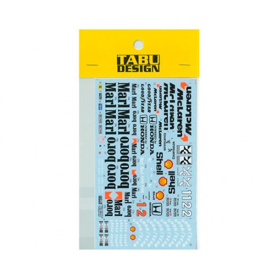 1/20 McLaren MP4/7 Full Sponsor Decal for Tamiya kits TABU Design 20131D
