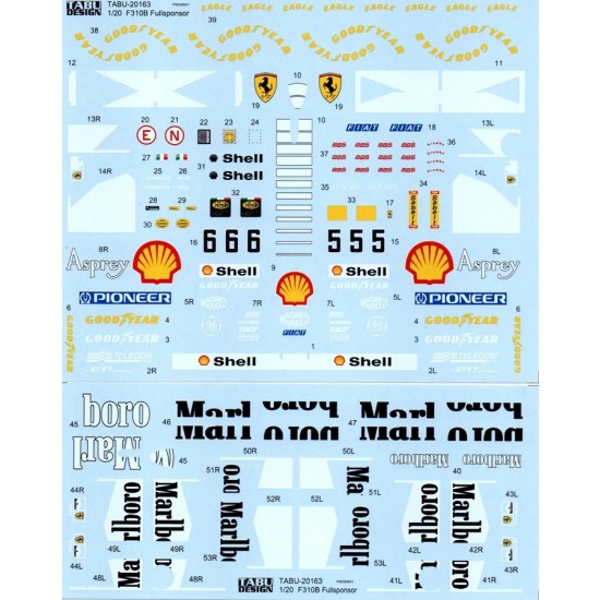 1/20 F310B Full Sponsor Decal