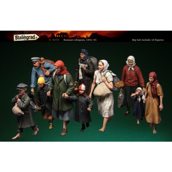 1/35 Russian Refugees 1941-1945 (Big Set - 10 figures)