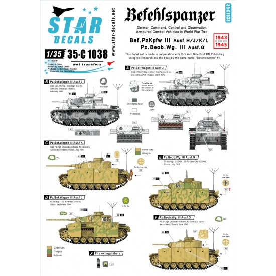 1/35 Decals for Befehlspanzer - German Command, Control and Observation Tanks #3