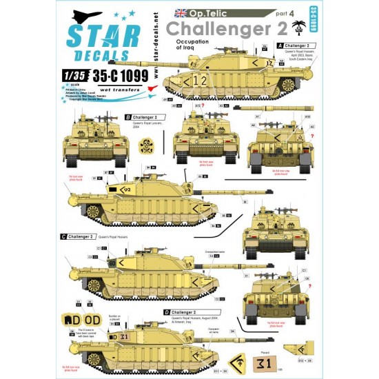 Decals for 1/35 Op.Telic Vol.4 - Occupation of Iraq Challenger 2