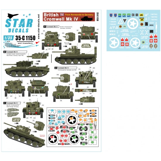 Decals for 1/35 British Cromwell Mk IV From Normandy to Germany