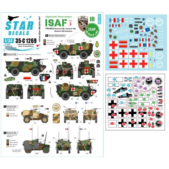 Decals for 1/35 ISAF #3. French Troops in Afghanistan. VAB and Panhard.