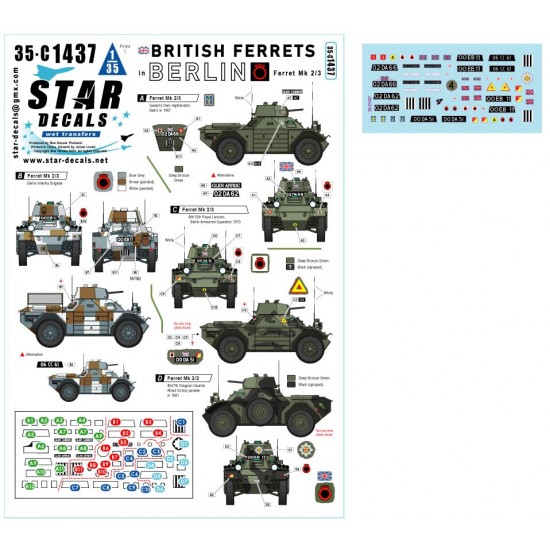 1/35 British Ferrets in Berlin Decal - Mk 2/3 in the Berlin Brigade