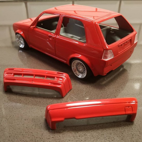 1/24 Volkswagen Golf Mk II Wide Bumpers for Fujimi kits
