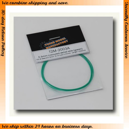 0.5mm Coloured Detail Wire (Green)