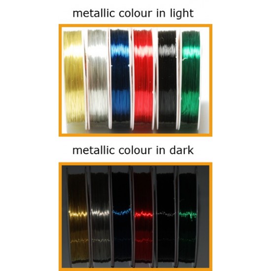 Soft Metallic Coloured Metal Wire - Black (Diameter: 0.3mm, Length: over 2.5m)