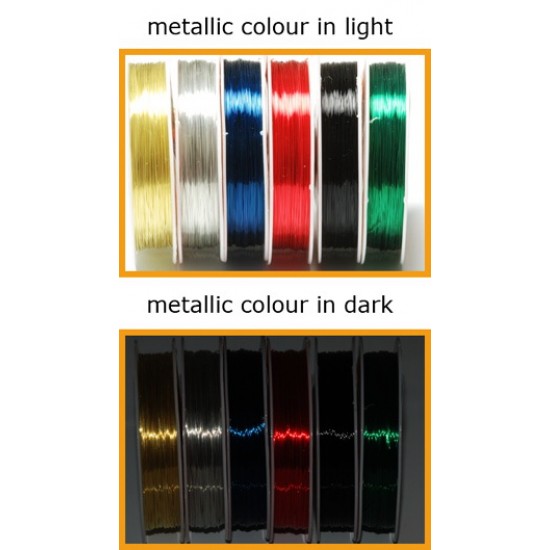 Soft Metallic Coloured Metal Wire - Blue (Diameter: 0.3mm, Length: over 2.5m)