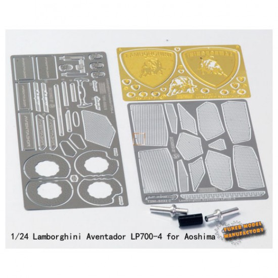 1/24 Lamborghini Aventador LP700-4 Photo-Etched parts+Suspensions for Aoshima kit