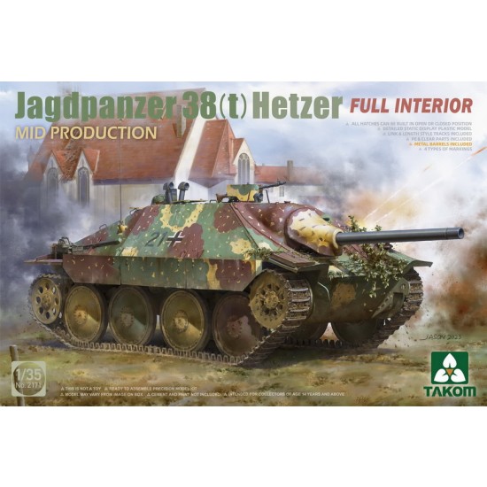1/35 Jagdpanzer 38(T) Hetzer Mid Production w/Full Interior