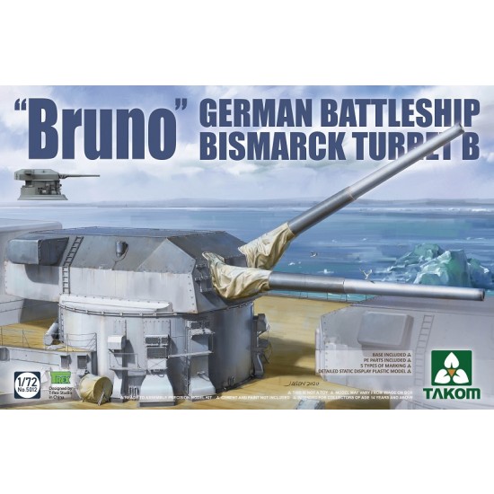 1/72 German Bruno Battleship Bismarck Turret B