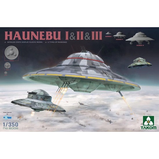 1/350 WWII German UFO Theories: Haunebu I, II & III (3 kits)